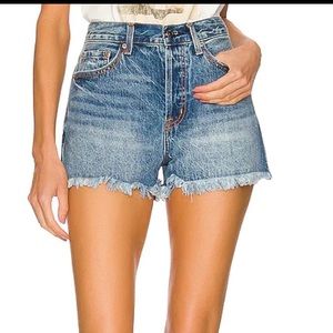 Pistola Eliana Fray Hem Jean Shorts